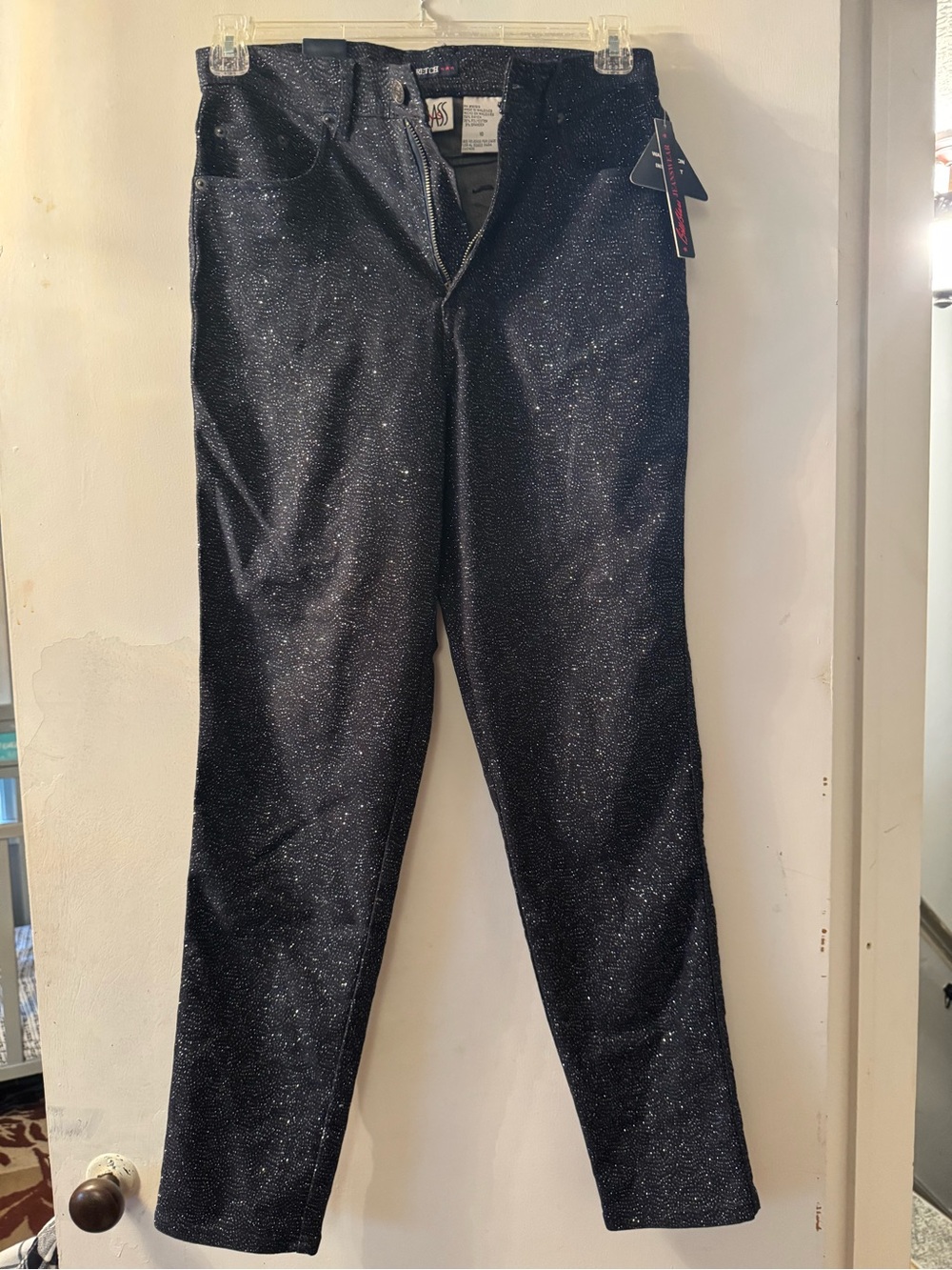 bill blass Sparkle Black Slim Pants